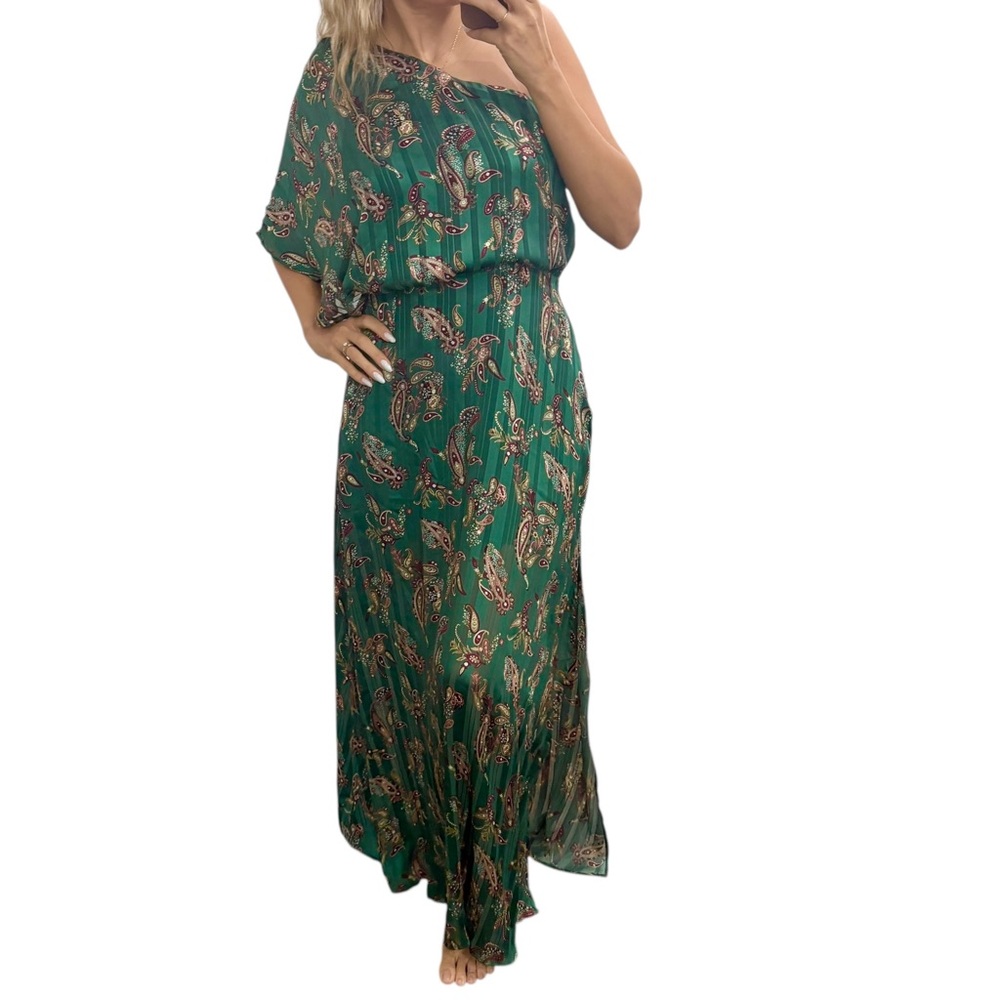 NWT Main Strip Elegant Green Floral Maxi Dress size Large
